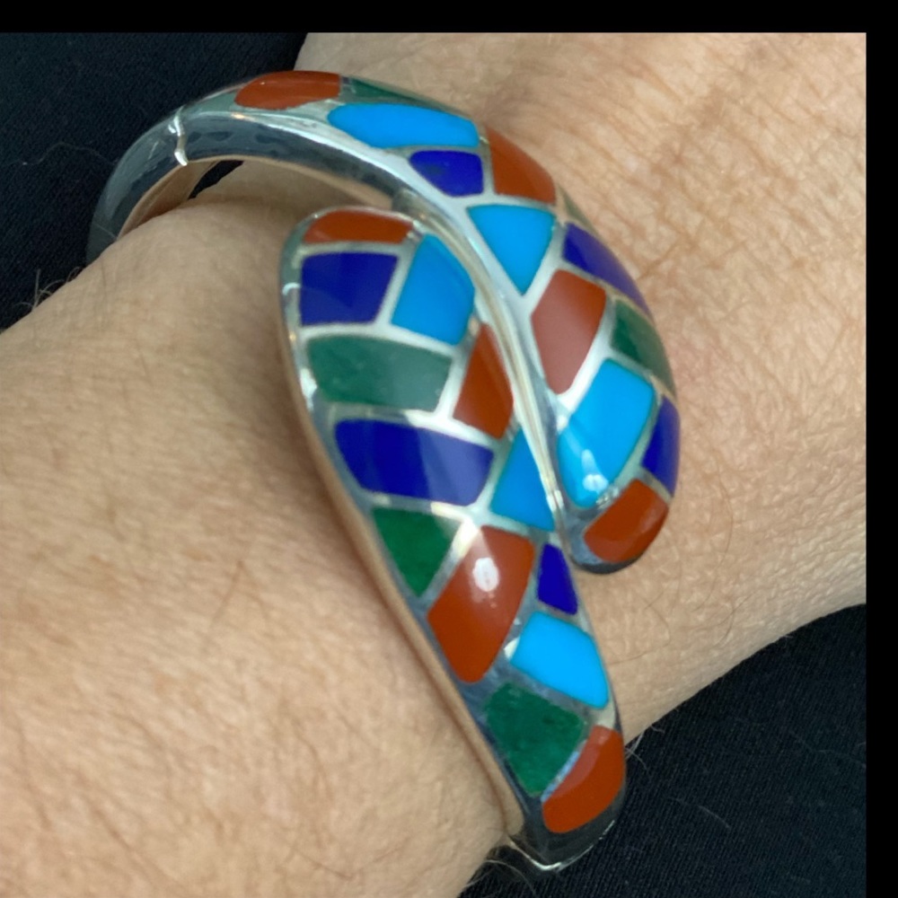 WK Whitney Kelly Silver & Mixed Inlay Bracelet